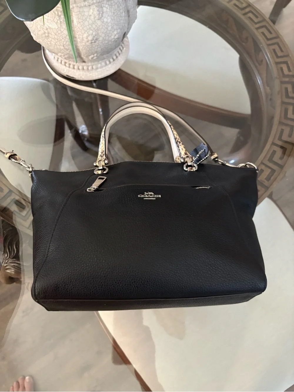 🖤🖤COACH PRARIE POLISHED PEBBLED LEATHER SATCHEL/CROSSBODY BAG!🖤🖤